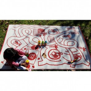 Little Portico's Maze Indoor/Outdoor Kids Rugby Fab Rugs
