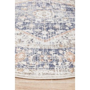 Mayfair Lorissa Blue Round by Rug Culture
