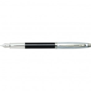Sheaffer 100 Brushed Chrome Cap/Black Nickel Fountain Pen [Medium Nib](Self-Serve Packaging)