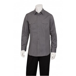 Men's Grey Two Pocket Shirt 