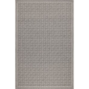 Moti Black And White Diamond Polypropylene Outdoor Rug by Fab Rugs