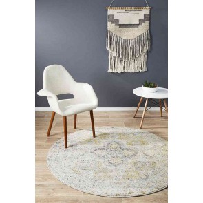 Museum 868 Silver Round by Rug Culture