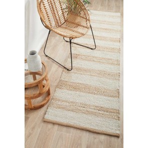 Noosa 555 Natural White Runner by Rug Culture