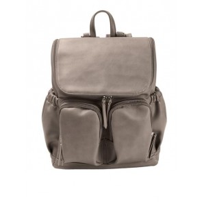 OiOi Faux Leather Nappy Backpack Taupe