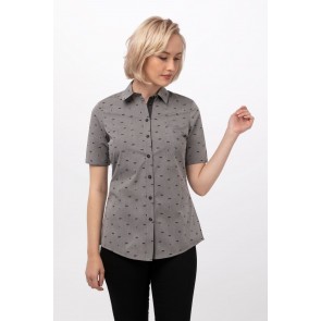 Omaha Grey Women Shirt by Chef Works