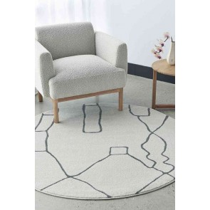 Paradise Round Amy Grey by Rug Culture