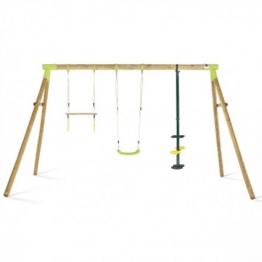  Plum Premium Triple Frame Swing Set with Glider, Trapeze and Single Swing 