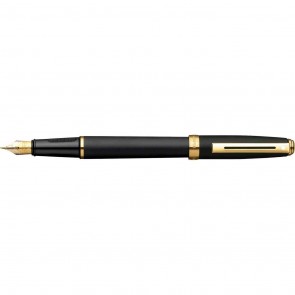 Sheaffer Prelude Black Matte/22CT Gold Plated Fountain Pen [Medium Nib]