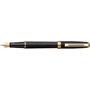 Sheaffer Prelude Black Matte/22CT Gold Plated Fountain Pen [Medium Nib]