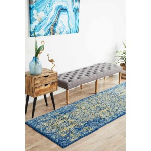 Radiance 411 Royal Blue Runner by Rug Culture