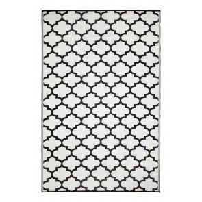 Tangier Black and White Outdoor Rug by Fab Rugs