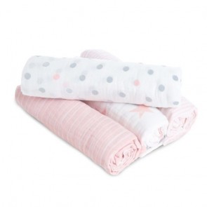 Doll 4-pack Muslin Swaddles