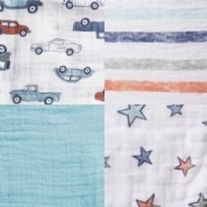 Hit the Road 4-pack Muslin Swaddles Aden by Aden and Anais