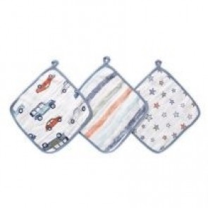 Hit the Road Muslin Washcloths 3-pack 