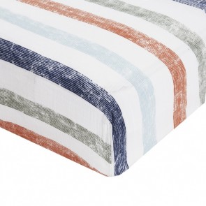 Hit The Road Single Classic Muslin Fitted Cot Sheet