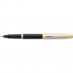 Sheaffer Sagaris Black/Chrome/Gold Tone Trim Rollerball Pen