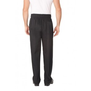 Black Baggy Chef Pants w/ Zipper Fly by Chef Works