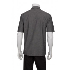 Detroit Black Striped Denim Shirt by Chef Works