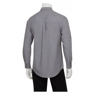 Mens Chambray Grey Shirt by Chef Works