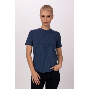 Striped Blue Women T-Shirt by Chef Works