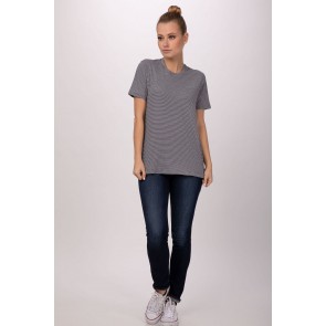 Striped Grey Women T-Shirt by Chef Works