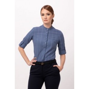 Voce Women Blue Shirt by Chef Works