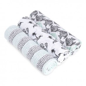 White Label Seaside Classic Muslin Swaddles 3 Pack by Aden and Anais