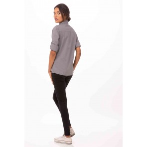 Grey Pilot Womens Shirt by Chef Works
