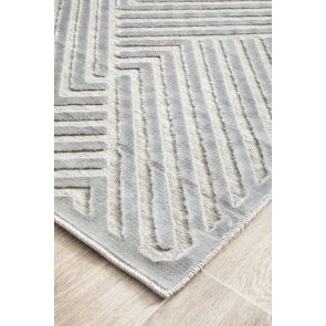 York Cindy Silver Runner by Rug Culture