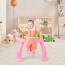 Costway 2-in-1 Baby Jumperoo Adjustable Sit-to-stand Activity Center Toddler Walker Toy W/360 Seat