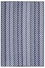 Fab Rugs Fresno Navy Chevron Recycled Plastic Outdoor Rug