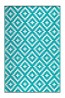Aztec Teal and White by FAB Rugs
