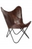 Woodland butterfly chair with cow leather seat by Fab Habitat