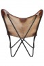Woodland butterfly chair with cow leather seat by Fab Habitat