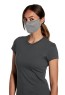 5 Pack Light Heather Grey Reusable V.I.T Shaped Face Mask by Chef Works