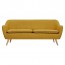 6ixty Luxe 3 Seater Sofa in Yellow