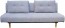 6ixty Rio 3 Seater Sofa Bed - Light Grey