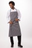 Grey With Chalk Stripe English Chef Apron by Chef Works