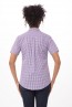 Purple Modern Gingham Short Sleeve Dress Shirt by Chef Works