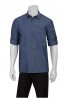 Detroit Indigo Blue Long-Sleeve Denim Shirt 