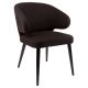 Cafe Lighting Harlow Black Dining Chair - Black Linen