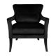 Cafe Lighting Blake Arm Chair - Black Velvet