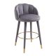 Cafe Lighting Sur Kitchen Stool - Grey Velvet