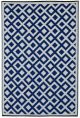  Marina Indigo Blue and White Modern Recycled Plastic Outdoor Rug
