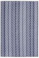 Fab Rugs Fresno Navy Chevron Recycled Plastic Outdoor Rug