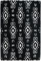 Fab Rugs Surah Black and White Tribal P.E.T Indoor Outdoor Rug