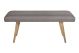 Celeste Grey Upholstered Wooden Bench by Fab Habitat