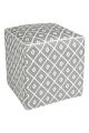 Kimberley Grey Indoor Outdoor Ottoman by Fab Habitat