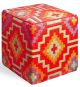 Lhasa Orange & Violet Ottoman by Fab Habitat