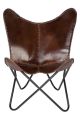 Woodland butterfly chair with cow leather seat by Fab Habitat